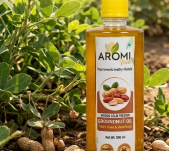 Groundnut Oil (1L) – Wood Cold Pressed – Aromi Pure