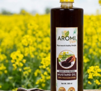 Mustard Oil (1L) – Wood Cold Pressed – Aromi Pure